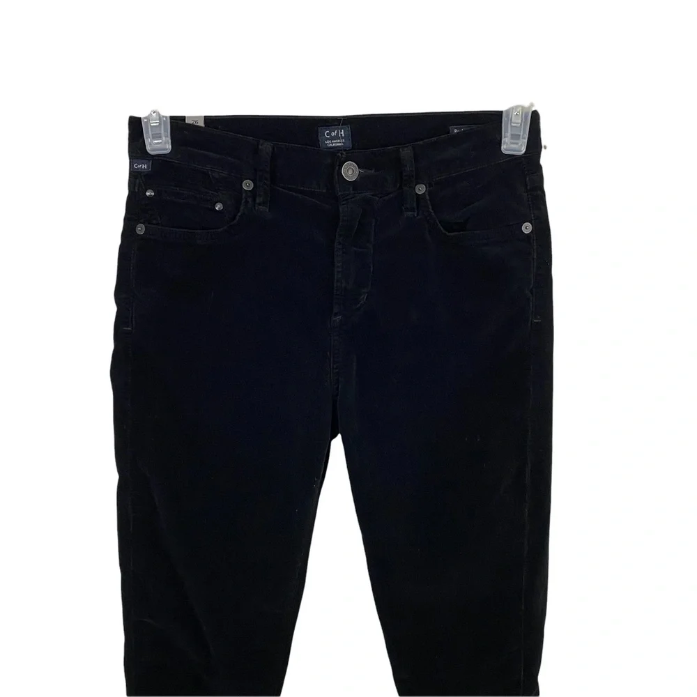 COH Citizens Of Humanity Black Corduroy Rocket High Rise Skinny Jeans Size 26 - Picture 3 of 7